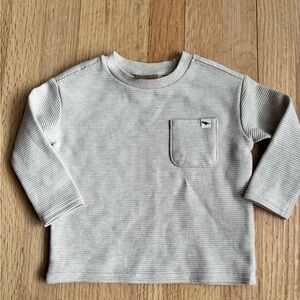 Telluride Clothing Company kids long sleeve beige/gray shirt